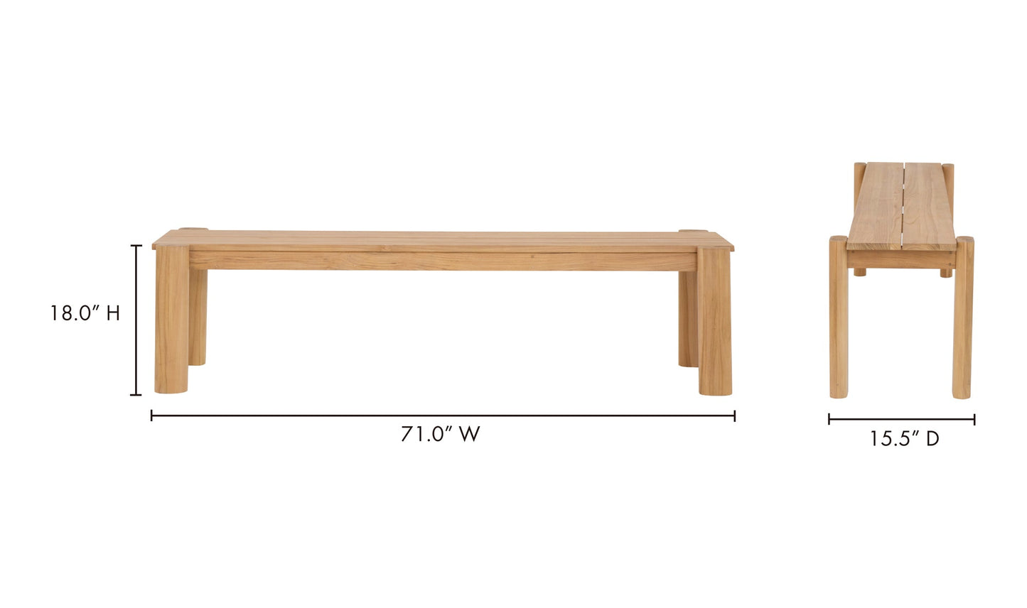 Panca da pranzo per esterni Tempo