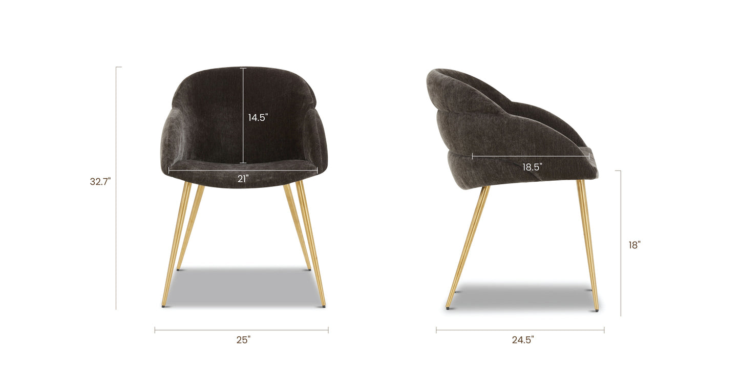 Sedia da pranzo in tessuto Como