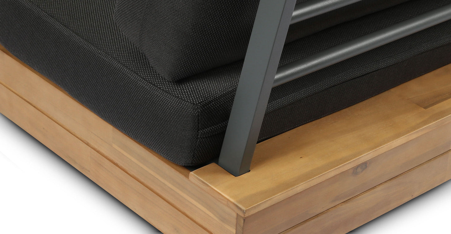 Set componibile angolare modulare Celenza con tavolino da caffè