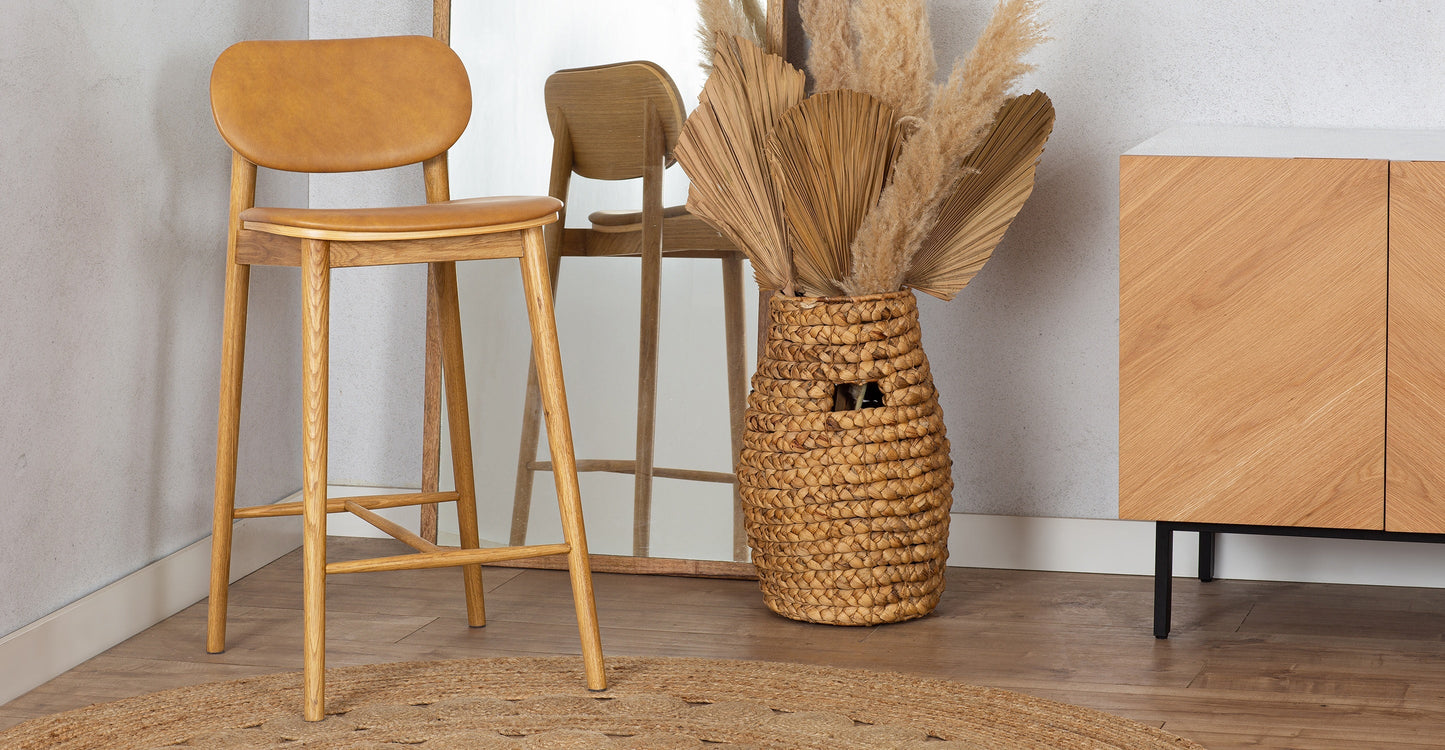 Sgabello da bar in pelle Bonato