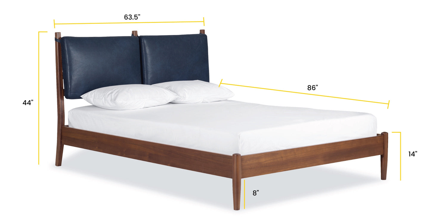 Letto Truro con cuscini in pelle