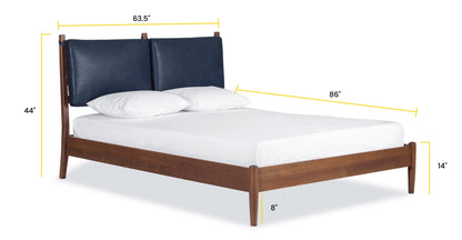 Letto Truro con cuscini in pelle