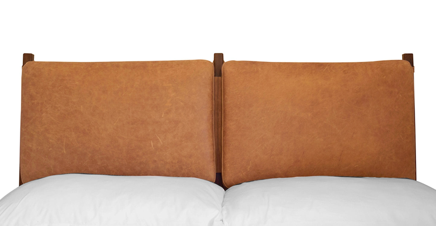 Letto Truro con cuscini in pelle