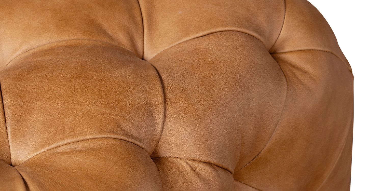 Pouf Torino con gambe in legno