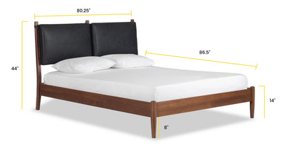 Letto Truro con cuscini in pelle