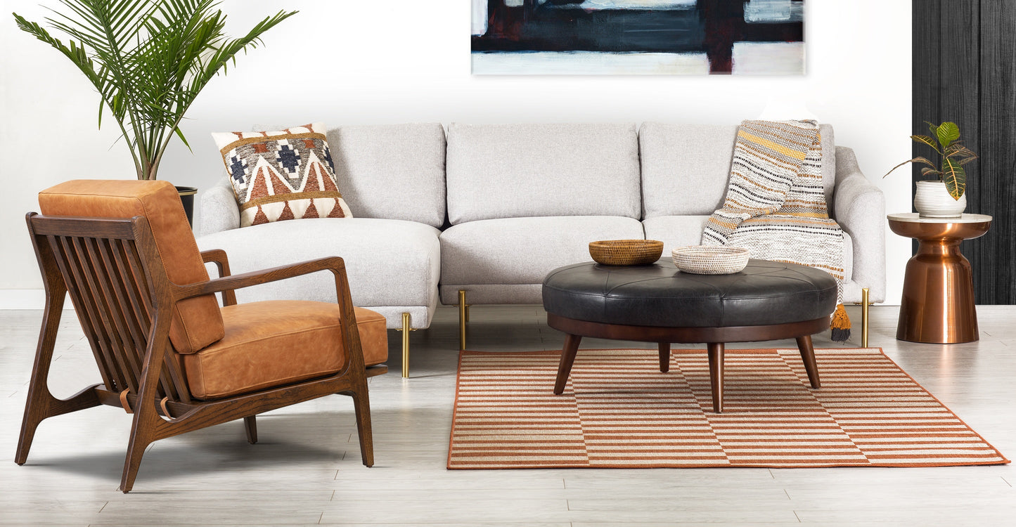 Poltrona in pelle Verity