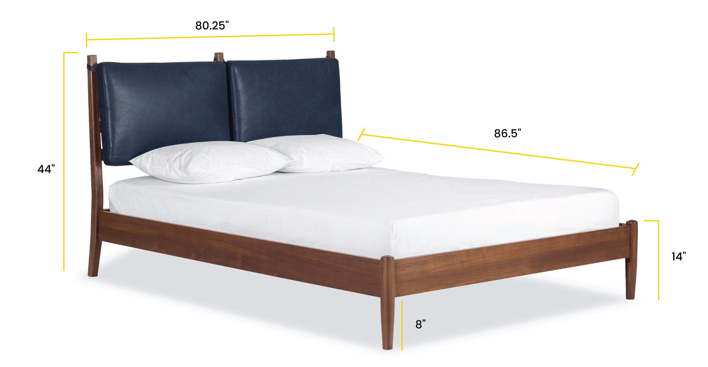 Letto Truro con cuscini in pelle