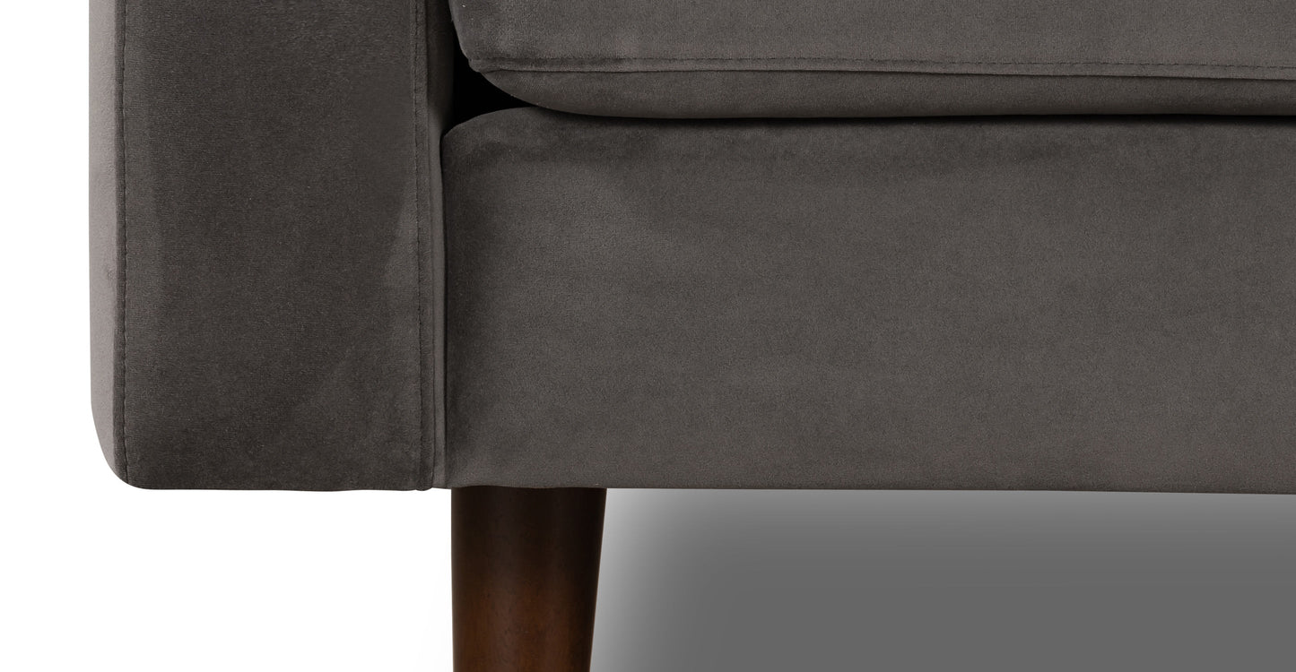 Divano da appartamento in velluto Napa 72