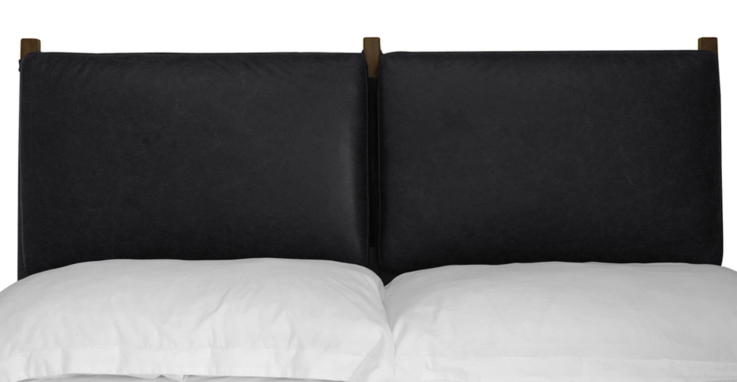 Letto Truro con cuscini in pelle
