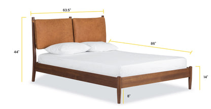 Letto Truro con cuscini in pelle