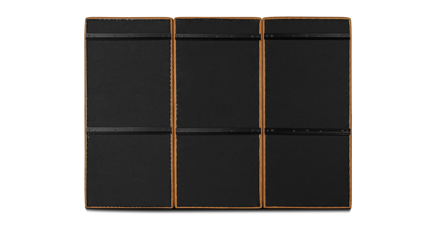 Testiera del letto in pelle Napa