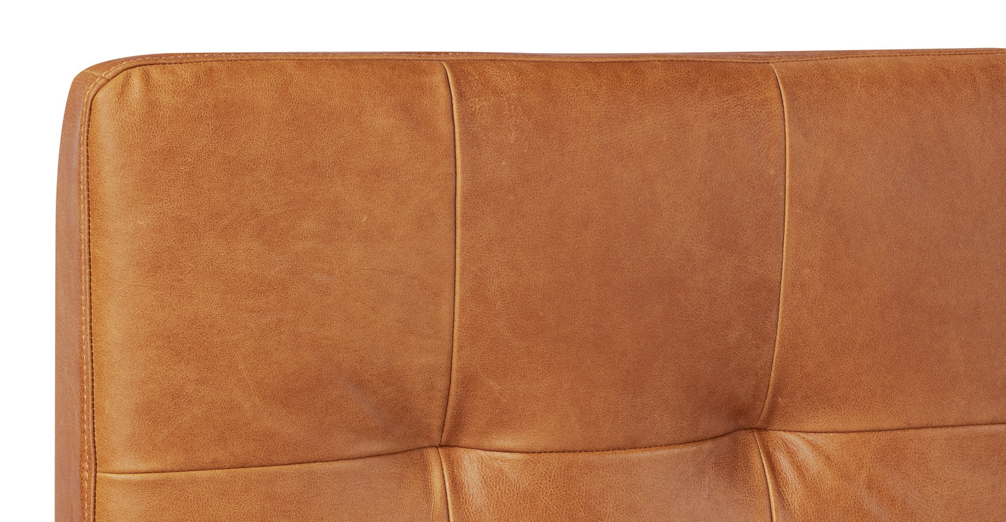 Testiera del letto in pelle Napa