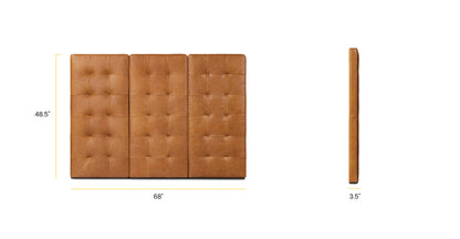 Testiera del letto in pelle Napa