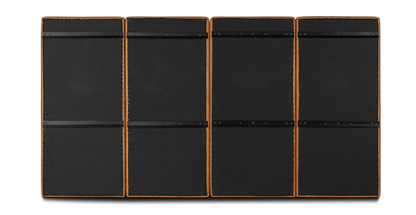 Testiera del letto in pelle Napa