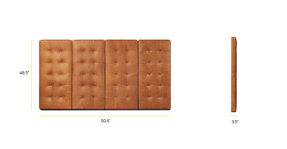 Testiera del letto in pelle Napa