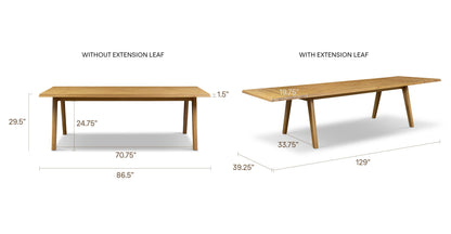 Tavolo da pranzo allungabile Savannah (86-126)