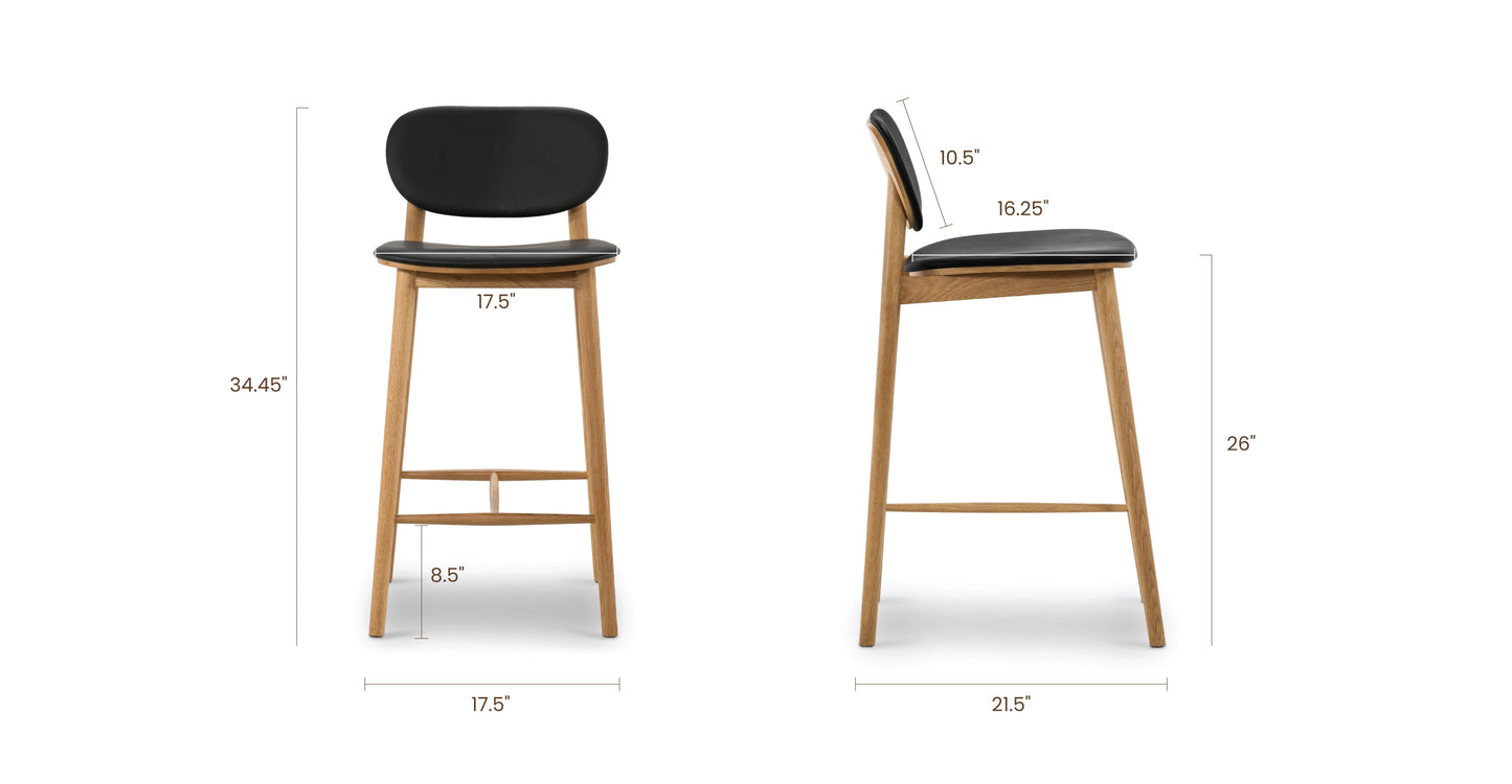 Sgabello da bar in pelle Bonato