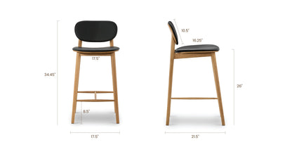 Sgabello da bar in pelle Bonato