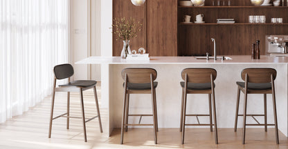 Sgabello da bar in pelle Bonato