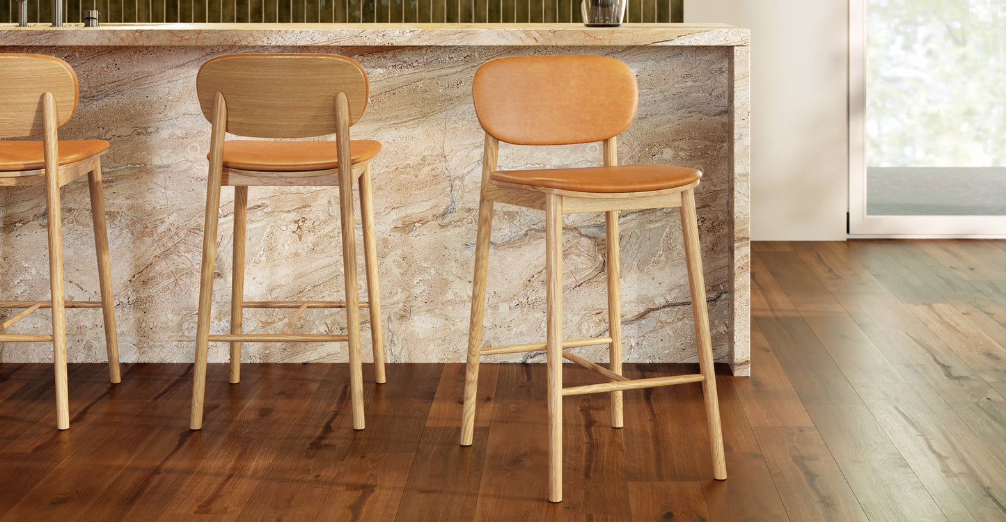 Sgabello da bar in pelle Bonato