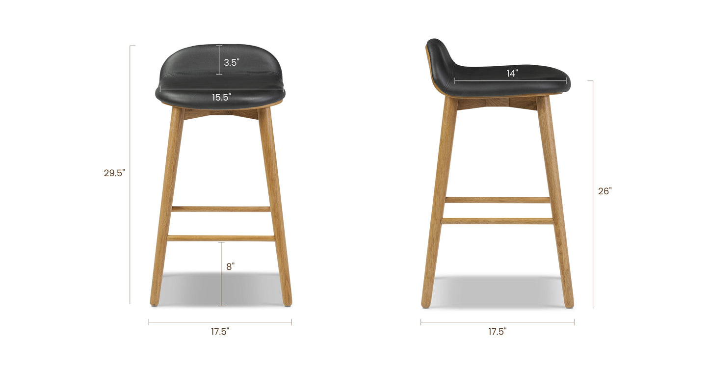 Sgabello da bar in pelle Notello