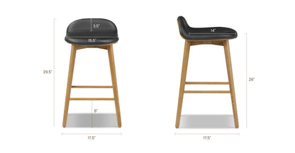 Sgabello da bar in pelle Notello