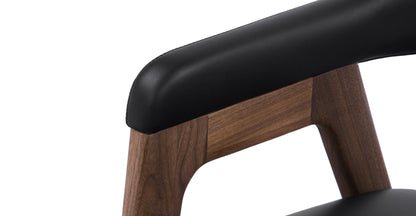 Sedia da pranzo in pelle Lando