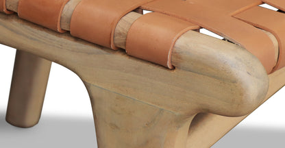 Sedia da pranzo Banda in teak e pelle