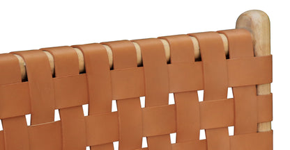 Sedia da pranzo Banda in teak e pelle