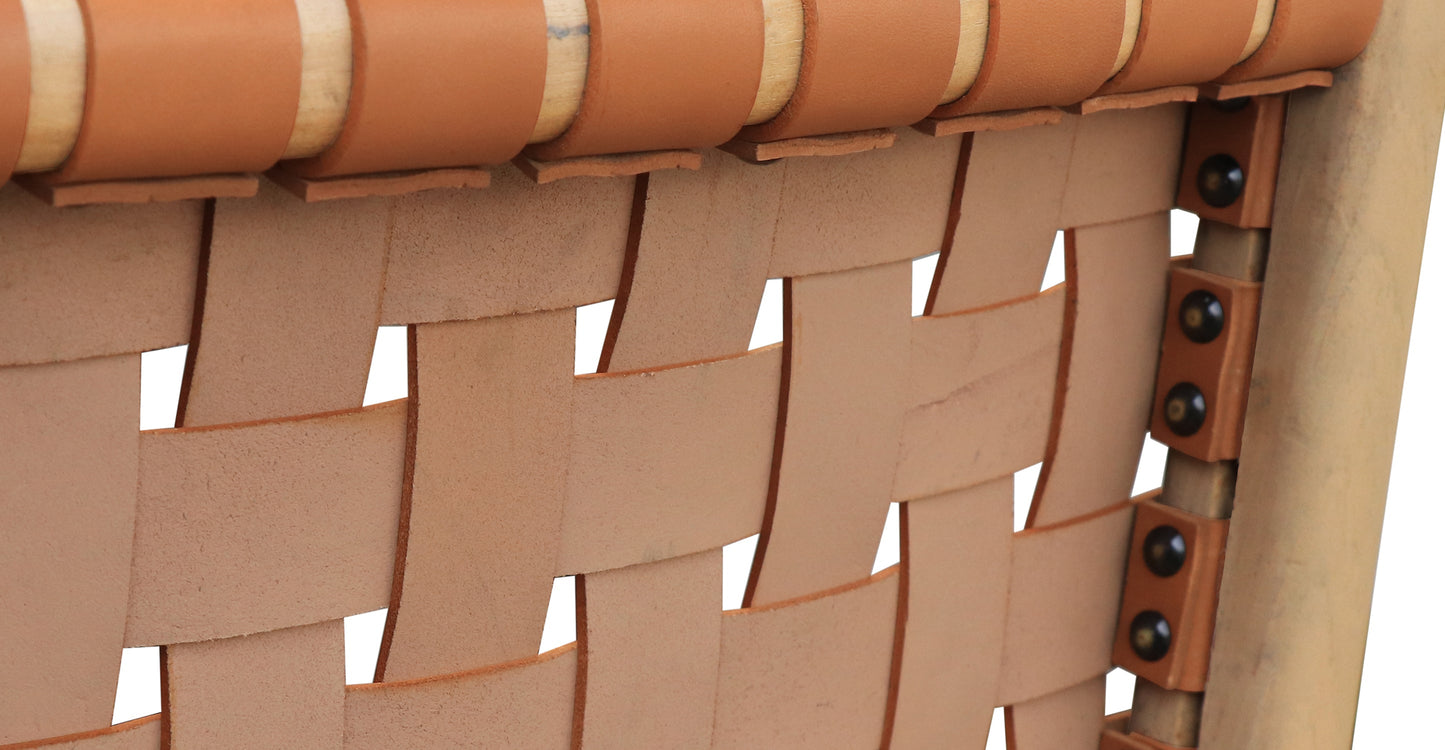 Sedia da pranzo Banda in teak e pelle