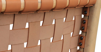 Sedia da pranzo Banda in teak e pelle