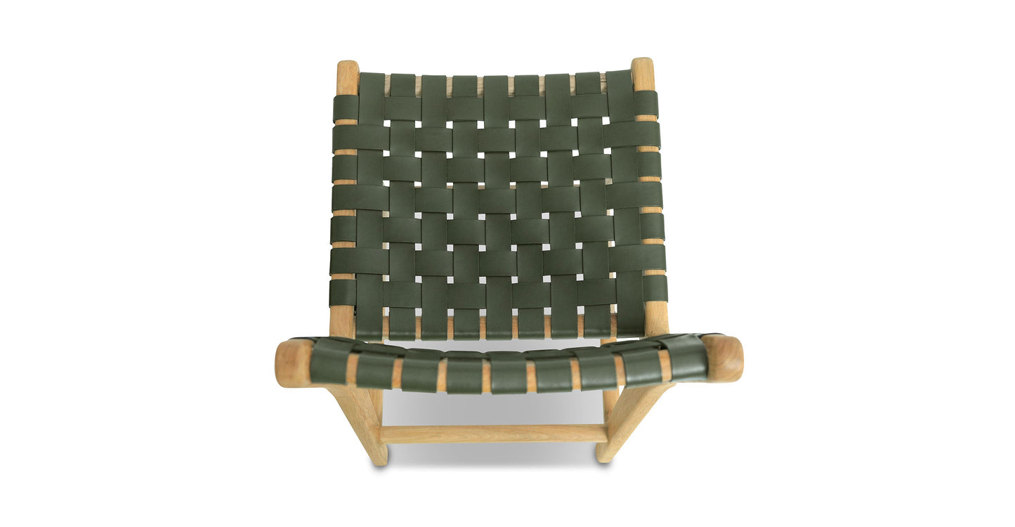 Sgabello da bar Banda in teak e pelle