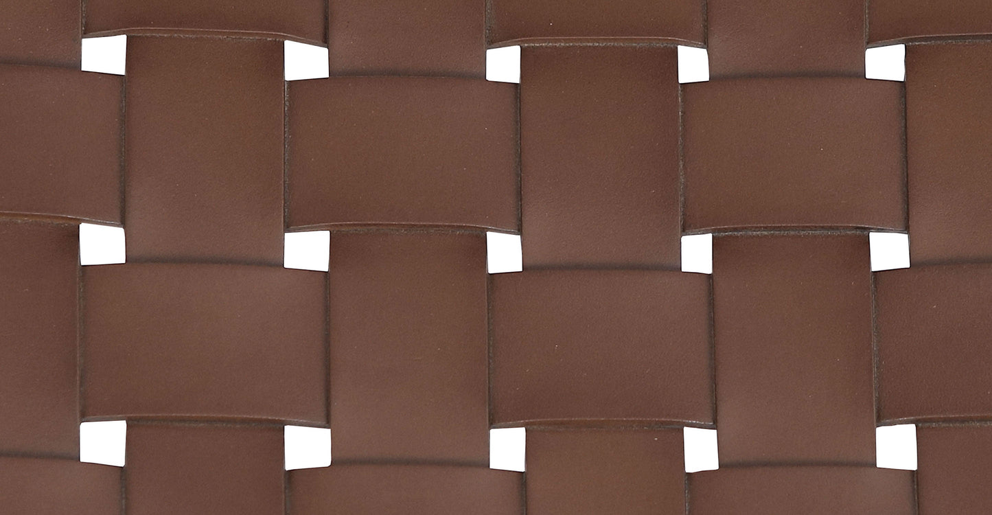 Sgabello da bar Banda in teak e pelle