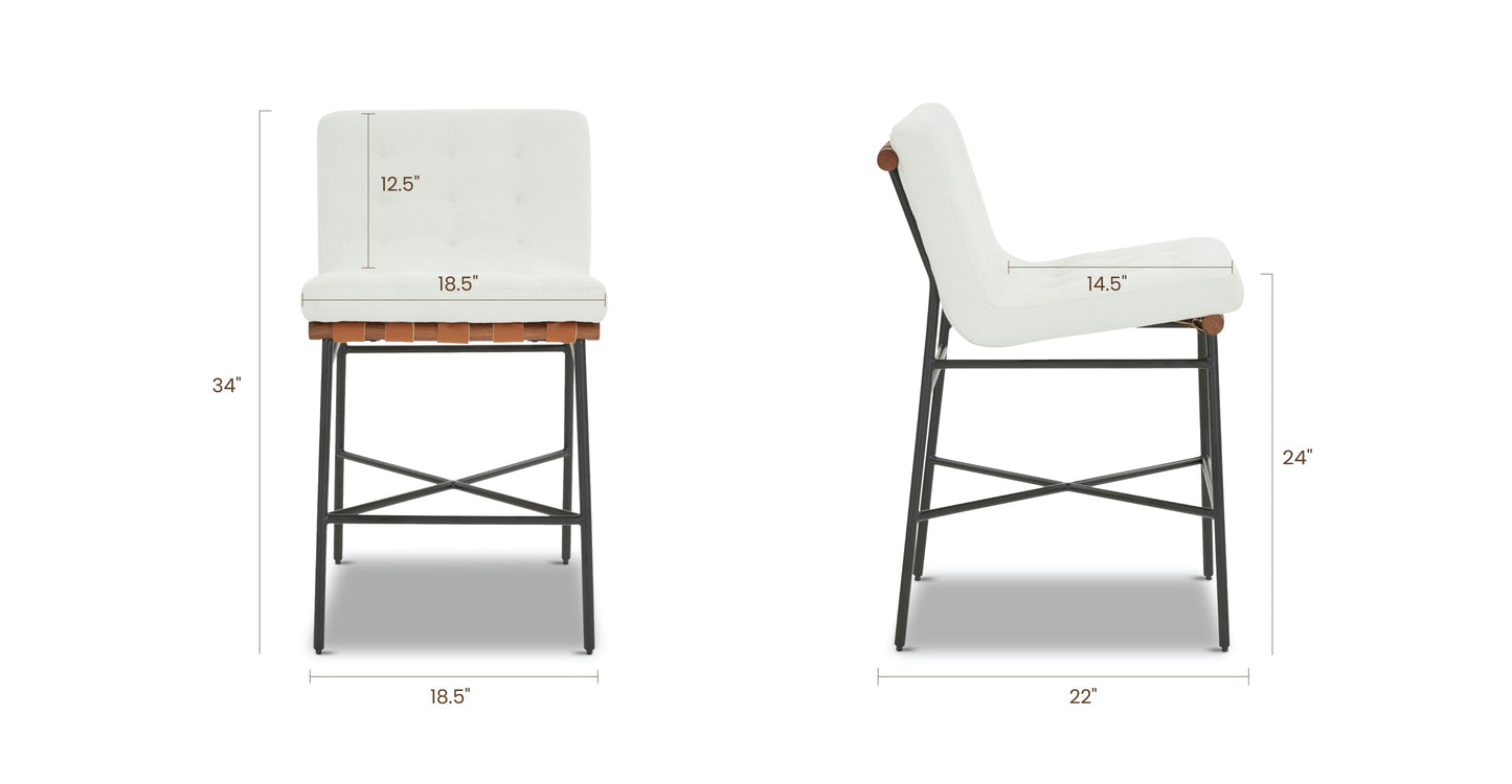 Sgabello da bar in tessuto Boswin 24