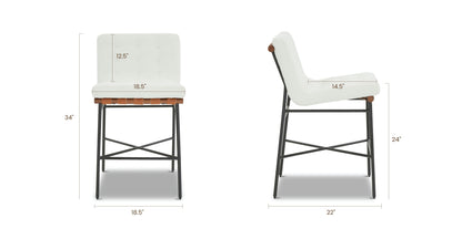 Sgabello da bar in tessuto Boswin 24