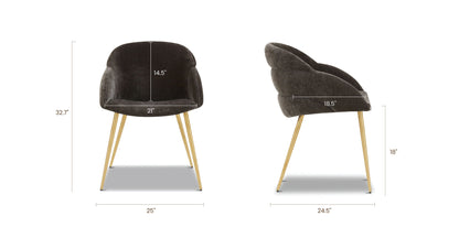 Sedia da pranzo in tessuto Como