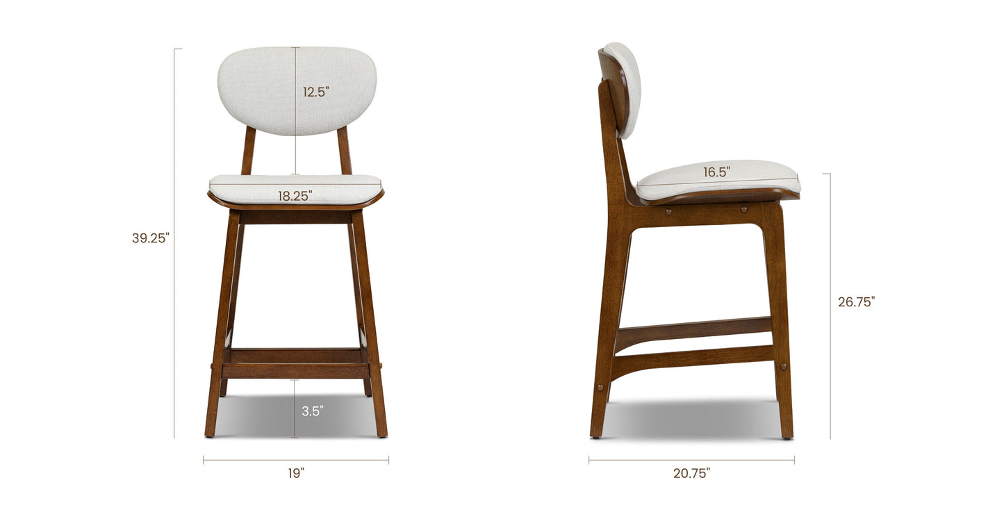 Sgabello da bar Finnley con fodere sfoderabili/lavabili