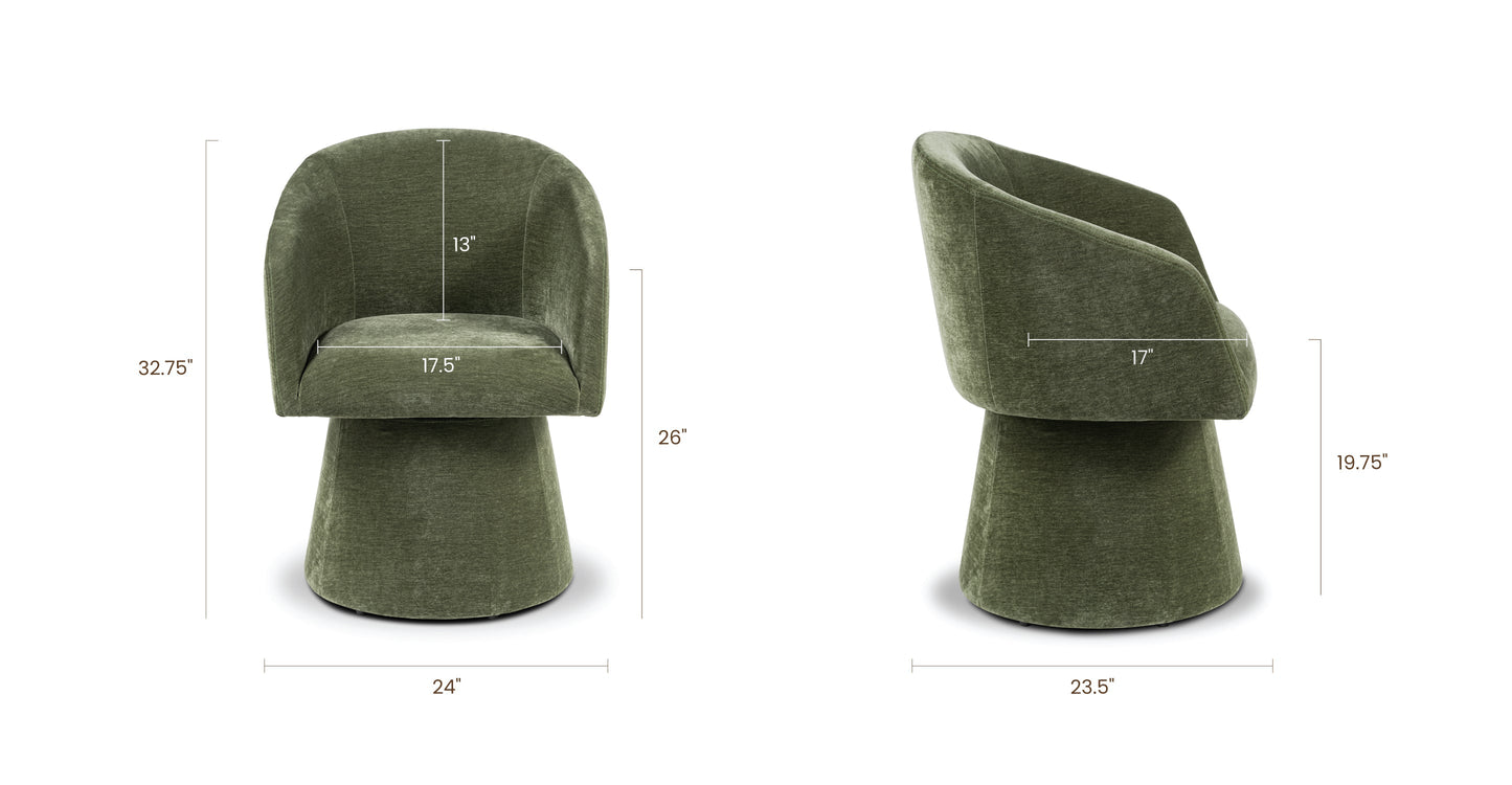 Sedia da pranzo girevole Malone