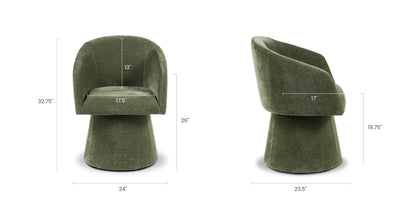 Sedia da pranzo girevole Malone