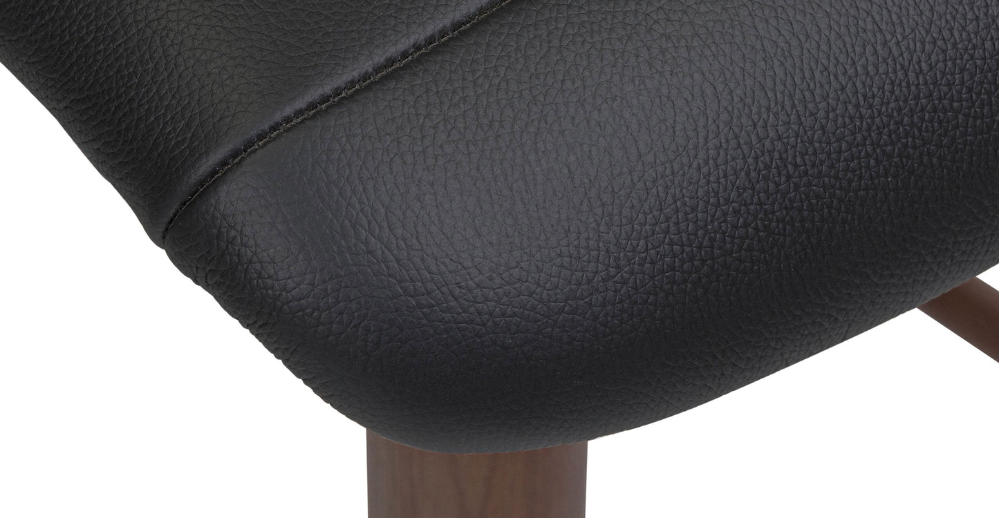 Sgabello girevole in pelle Bassano