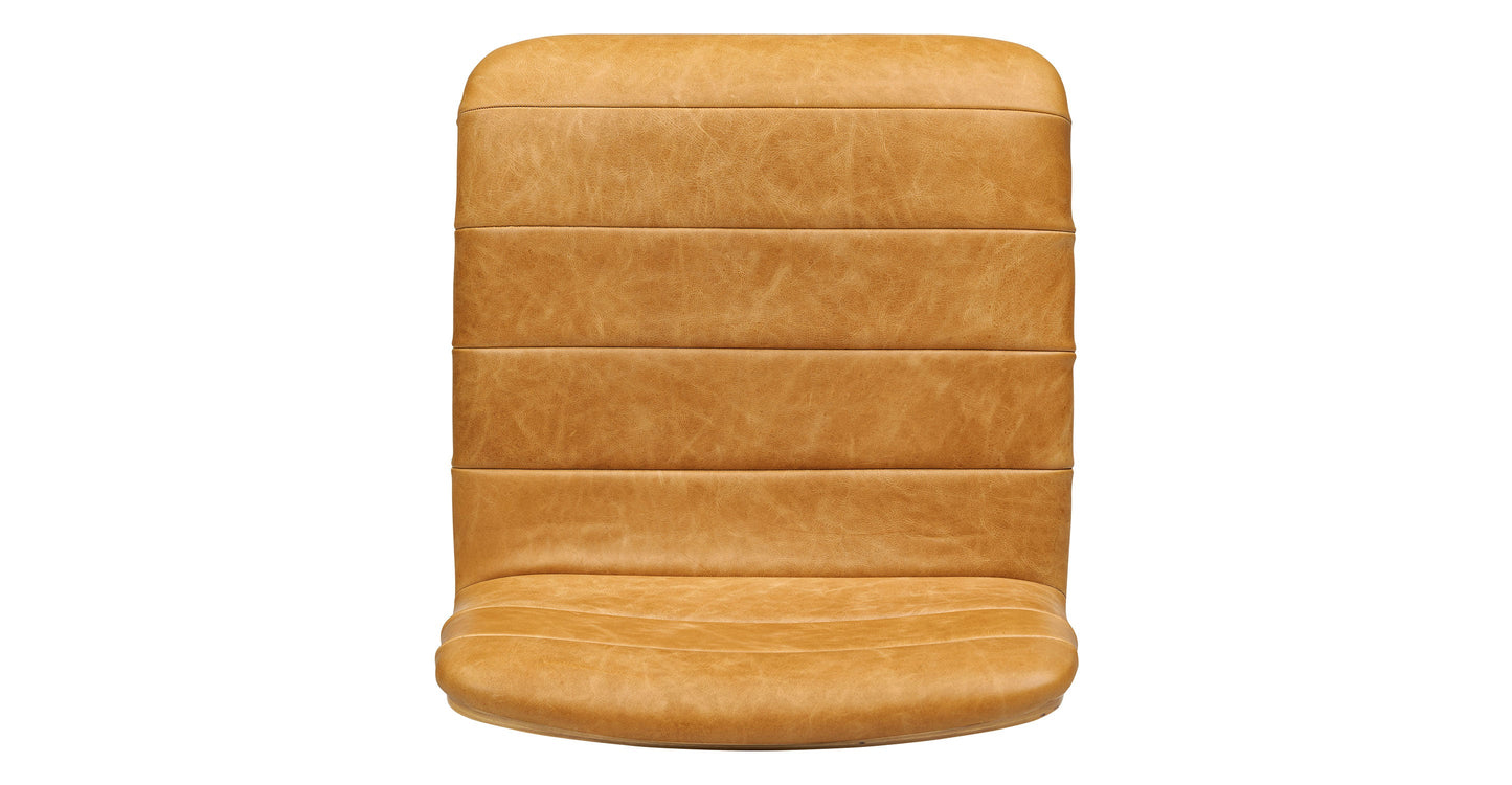 Sgabello girevole in pelle Bassano