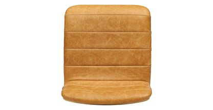 Sgabello girevole in pelle Bassano