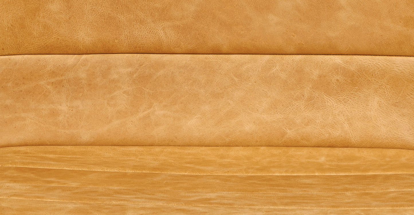 Sgabello girevole in pelle Bassano