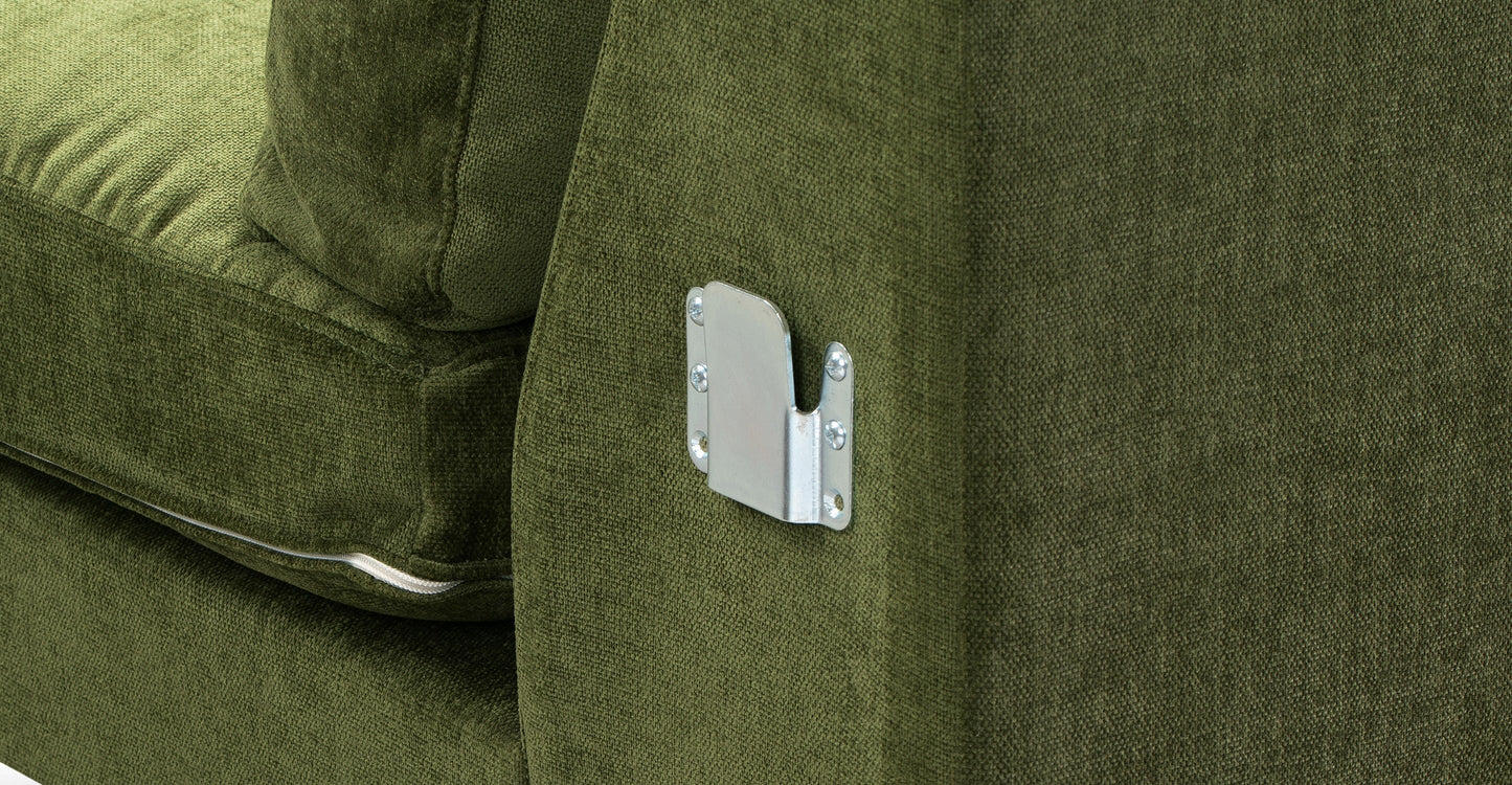 Divano componibile in velluto Napa rivolto a sinistra