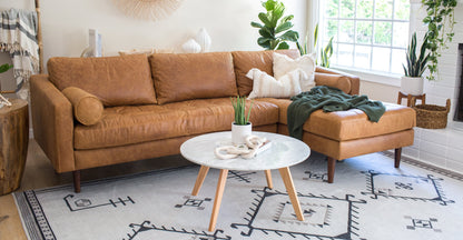 Set di cuscini in pelle nappa