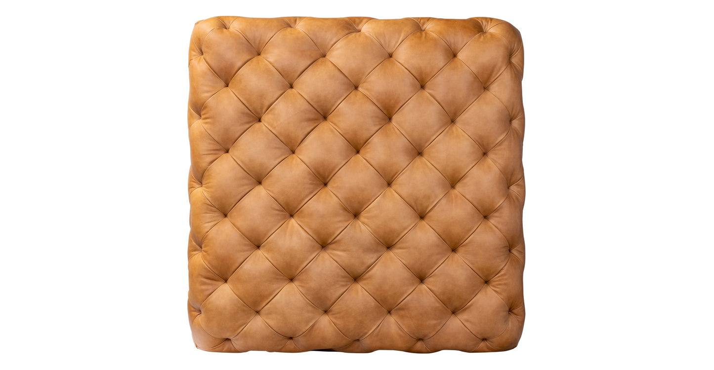 Pouf Torino con gambe in legno