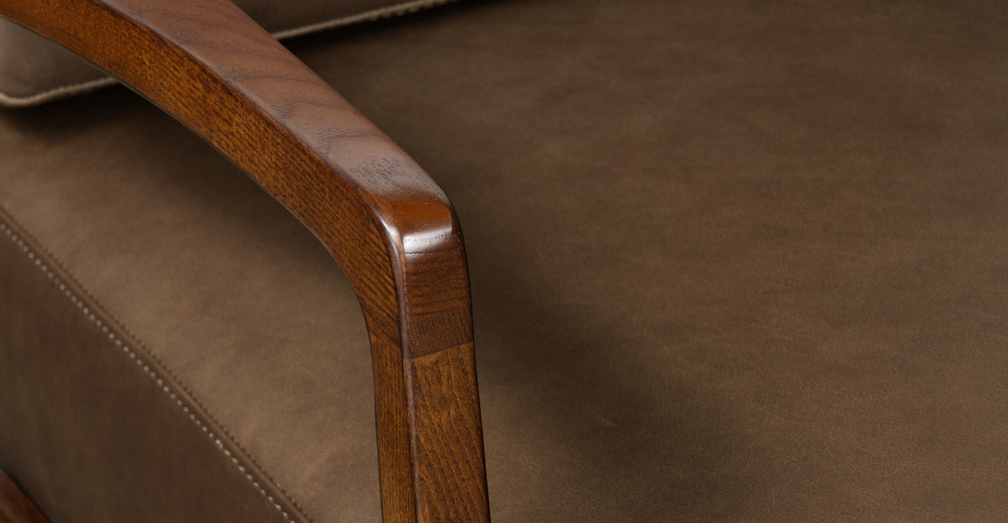 Poltrona in pelle Verity