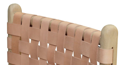 Sedia da pranzo Banda in teak e pelle