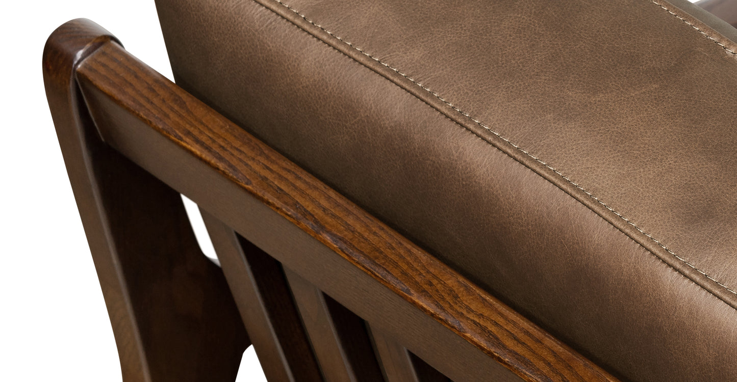 Poltrona in pelle Verity