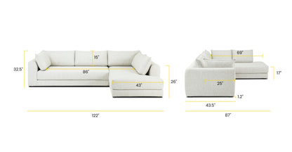 Divano angolare Marcel con vista a destra